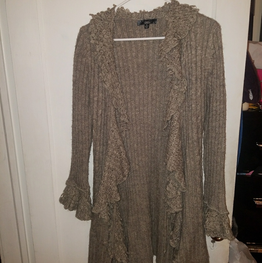 Medium ribbed shabby chic cardigan